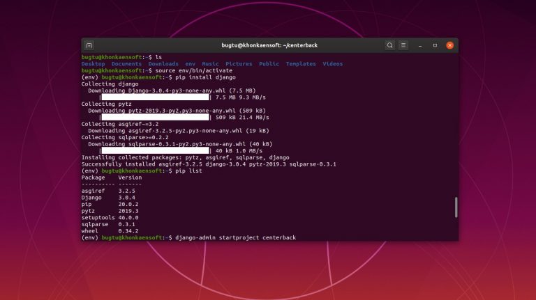 ติดตั้ง Django บน Ubuntu 19.04